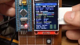 Portable  SD card tester and CID analyzer with STM32 and ST7735 LCD