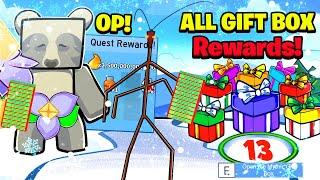 FINISHED SPIRIT & STICK BUG BEESMAS QUESTS! *OP Loot* OPENING GIFT BOX 13 (5 to 13) (Bee Swarm Sim)