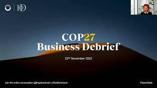 COP27 Business Debrief Webinar | Planet Mark