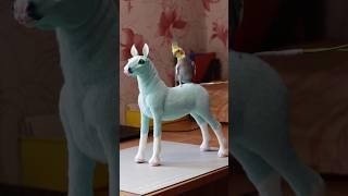 Blue Horse - handmade toy, part 2/3