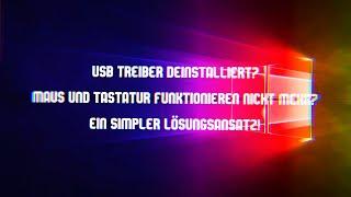 USB Treiber deinstalliert Maus und Tastatur funktionieren nicht mehr Ein simpler Lösungsansatz Win10