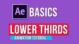 Lower Thirds Animation Tutorial - Adobe After Effects