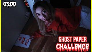 SPIELE nicht alleine GHOST PAPER Ritual Challenge zu HAUS vor HALLOWEEN am 1. Oktober 3 Uhr nachts