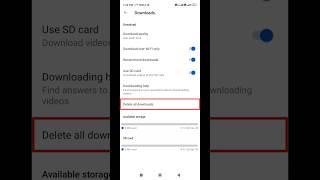 How to delete all youtube download video #shorts