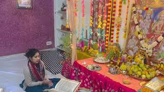 Ghar me Ramayan path, pooja decor ideas for home, flower decor #jaishreeram #jaibajrangbali