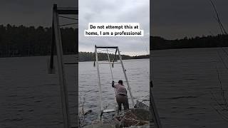Pimp's in da crib,  dropping those docks in like they're HOT #docks #lakelife #drop