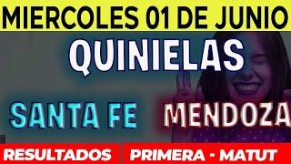 Quinielas Primera y matutina de Santa Fé y Mendoza, Miércoles 1 de Junio