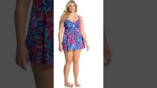 Penbrooke Plus Size Bali V-Neck Swimdress | SwimOutlet.com
