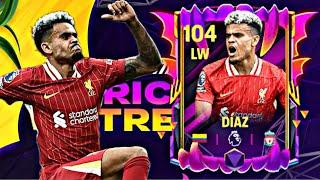 104 RATED LUIS DIAZ GAMEPLAY REVIEW FC MOBILE 25 TRICK ARE TREAT