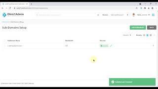 DirectAdmin Subdomains Management