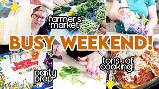  VLOGUST DAY 17!  WEEKEND PREP - FARMER'S MARKET HAUL  TONS OF COOKING AND PARTY PREP! 