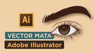 Cara membuat vector mata di adobe illustrator #belajarvector