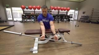 How to do a Barbell (Forearm) Wrist Curl - Online Personal Trainer Mike Kneuer @WhatMikeEats