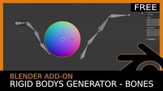 Blender Add-on Overview: Rigid Bodys Generator (free) - Let's break some bones.