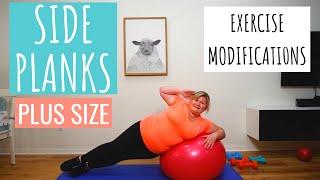 PLUS SIZE Workout Exercise Modification / SIDE PLANK (Part 5)