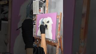 Starting layers of Millie 🩷 #petportrait #petportraitartist #artcommission #artist