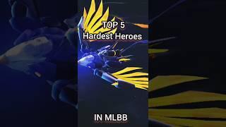 Top 5 Hardest Heroes In Mlbb | Most Difficult Heroes In Mlbb #mlbb #shortsmlbb #mlbbshorts ~MLBB