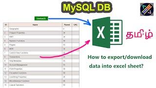 How to fetch data from mysql database and export into excel sheet in php tamil | export data into xl