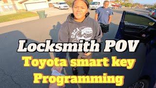 Locksmith POV, Toyota smart key programming, 16 min nap. #locksmith #Camarillo #marco