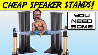 I was Dumb!  Get some Cheap Speaker Stands!