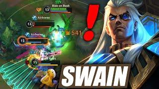 Wild Rift Swain Mid Lane Gameplay in Season 15 (Build & Runes)