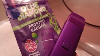 Purple Blue Diamond THCA 6 Gram Frosted Badder Disposable Vape Review