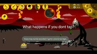 what happens if you dont tap to kill the final boss? (stickwar: legacy)