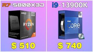 Ryzen 7 5800X3D vs Core i9 13900K. Gaming test in 1080p with 3090 Ti