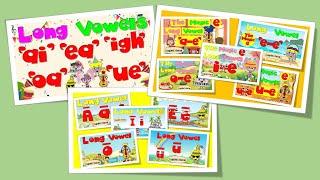 Long Vowels / ai, ea, igh, oa, ue / a-e, e-e, i-e, o-e, u-e / ā, ē, ī, ō, ū / Phonics Compilation!