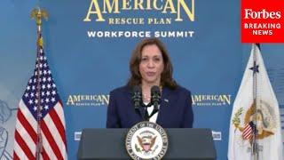 JUST IN: Vice President Kamala Harris Promotes Effects Of American Rescue Plan