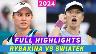 Iga Swiatek Vs Elena Rybakina | 2024 Full Highlights • Attacking Tennis • Doha Gameplay