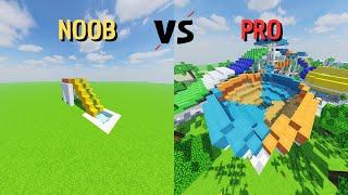 NOOB SLIDE VS PRO SLIDE ON MINECRAFT! 