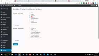 Intuitive custom post order Settings