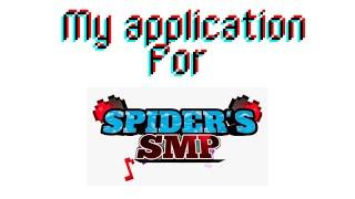 My Application for Spider's SMP  @SpiderFleak