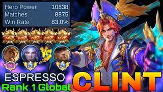 8,800+Matches Clint VS Top Global Luo Yi & Supreme Gatotkaca - Top 1 Global Clint by ESPRESSO - ML