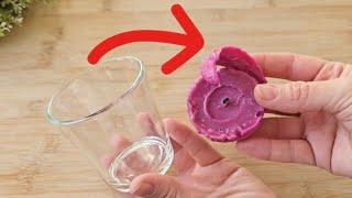 Remove candle wax from a glass with a SIMPLE trick  (GENIUS)