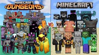 Minecraft vs Minecraft Dungeons - Epic Mob Battle Showdown!