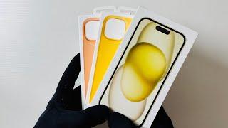 Unboxing iPhone 15 Yellow & Camera Test 4K | Truefree Earbuds