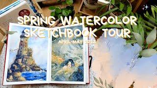 ОБЗОР АКВАРЕЛЬНОГО СКЕТЧБУКА 2023 |SPRING WATERCOLOR SKETCHBOOK TOUR 2023