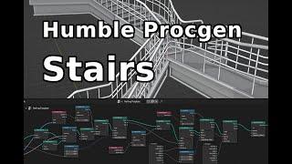 Stairs, Humble Procgen, Blender Geometry Nodes