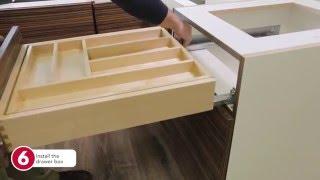 Rev-A-Shelf- How to Install the Tiered Cutlery Drawer Organizer in a Frameless Cabinetry