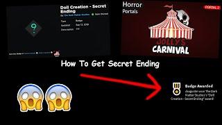 HOW TO GET SECRET ENDING - Jolly's Carnival  Horror Portals  (Roblox)