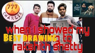 777 Charlie movie poster drawing |Rakshith shetty movie success #vikrantrona #777charlie #charlie