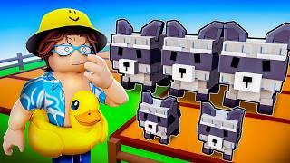  Я затроллил игроков АРМИЕЙ ОГРОМНЫХ ЕНОТОВ в Grow a Garden в Роблокс!