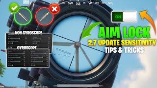 BGMI 2.7 Update Aim Lock SENSITIVITY | Best Zero Recoil Senstivity For GYRO & NON-GYRO PLAYERS | Tip