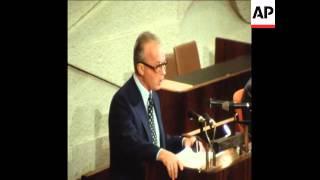 SYND 16 6 76 ISRAEL'S PRIME MINISTER YITZHAK RABIN SPEAKING IN KNESSET IN JERUSALEM