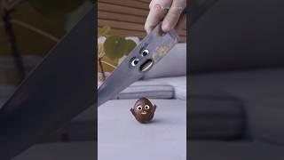 Baby Avocado gets eaten by Knife️ #funny #cartoon #cute #foodsurgery #fruitsurgery #animation #sad