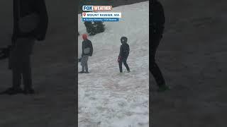 Snow Falls On Mount Rainier On First Day Of Astronomical Summer