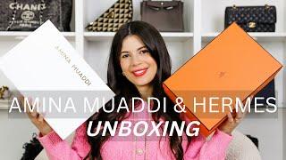 Amina Muaddi & Hermes Unboxing I FARFETCH LUXURY  I Amina Muaddi Begum Sizing