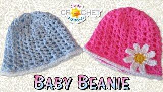 Easy Baby Beanie Crochet Hat Pattern & Tutorial